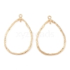 Brass Open Back Bezel Pendants KK-N256-01G-G-1