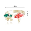Frog & Mushroom Alloy Open Cuff Ring for Women JR943A-2