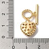 Brass Micro Pave Clear Cubic Zirconia Toggle Clasps KK-N254-82G-3