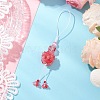 3Pcs 3 Colors Glass Pendant Decorations HJEW-TA00321-3