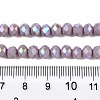 Electroplate Opaque Solid Color Glass Beads Strands EGLA-A044-P4mm-L13-4