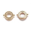 Brass Micro Pave Cubic Zirconia Links connectors ZIRC-K081-46G-1