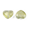Transparent Spray Painted Glass Beads GLAA-N035-030-C04-3