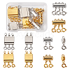 10Pcs 10 Styles Alloy Magnetic Clasps Slide Lock Clasps with Spring Ring Clasps FIND-TA0002-03-2