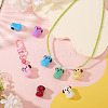 7Pcs 7 Colors Handmade Lampwork Enamel Beads LAMP-TA0001-76-7