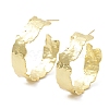 Rack Plating Brass Wave Round Stud Earrings EJEW-B027-09G-1