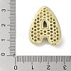 Rack Plating Brass Micro Pave Clear Cubic Zirconia Pendants KK-R163-05A-G-3