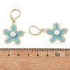 Brass Seed Glass Beads Leverback Earrings EJEW-MZ00759-02-5