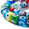 Handmade Evil Eye Lampwork Beads Strands LAMP-F024-01B-5