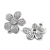 925 Sterling Silver with Cubic Zirconia Stud Earrings Findings EJEW-B038-09P-2