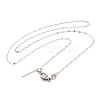 Non-Tarnish 304 Stainless Steel Dapped Chain Necklace for Women NJEW-G104-02P-1