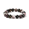 Natural Tourmaline Beaded Stretch Bracelets BJEW-K233-02C-03-2