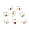 Natural Tourmaline Finger Rings RJEW-JR00928-2
