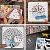 Large Plastic Reusable Drawing Painting Stencils Templates DIY-WH0172-793-4