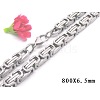 201 Stainless Steel Byzantine Chain Necklaces NJEW-V0299-07-1