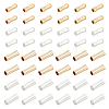 BENECREAT 48Pcs 4 Style Brass Tube Beads KK-BC0012-92-1