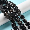 Natural Black Agate Beads Strands G-H295-B01-15-2