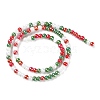 Christmas Theme Opaque Electroplate Glass Beads Strands X-GLAA-P056-4mm-A02-2