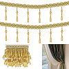 AHADERMAKER 5.6~5.7M Polyester Fringe Lace Trims SRIB-GA0001-06-1