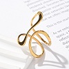 304 Stainless Steel Open Cuff Rings for Women RJEW-Z077-01G-08-3