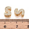 Brass Micro Pave Clear Cubic Zirconia Beads KK-T071-17G-S-3