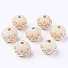 Unfinished Natural Wood European Beads WOOD-S057-023B-1