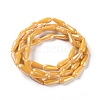 Electroplated Opaque Glass Beads Strands EGLA-L015-FR-B14-01-2