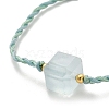 Natural Aquamarine Bracelets BJEW-E098-02G-2