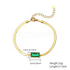 1 color electric gold plated color zircon inlaid decorative bracelet UH6648-2-1