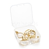6Pcs 6 Styles Brass Micro Pave Clear Cubic Zirconia Cuff Rings RJEW-LS0001-44G-7
