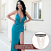 Tassel Alloy Crystal Rhinestone Thigh Chain for Women AJEW-WH0554-38A-6
