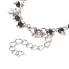 Faceted Round Glass Charms Chain Bracelet Making AJEW-JB01151-01-3