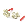 Rack Plating Golden Alloy with Rhinestone Stud Earring Findings EJEW-B036-02G-05-2