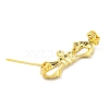 Bowknot Rack Plating Brass Brooches Findings KK-H738-35G-2