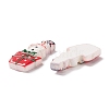 Christmas Themed Opaque Resin Cabochons CRES-P022-07-3