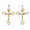 Brass Micro Pave Cubic Zirconia Pendants KK-N227-85A-1