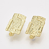 Alloy Stud Earring Findings Rhinestone Settings PALLOY-S121-122-2