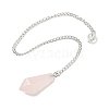 Natural Rose Quartz Cone Pointed Dowsing Pendulums G-A249-02S-07-1