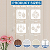 9Pcs Christmas Light Ball PET Hollow Out Drawing Painting Stencils DIY-MA0006-28-5