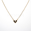 Golden Stainless Steel Heart Pendant Necklace for Women WZ0134-1-1