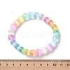 Dyed Natural Selenite Round Beaded Stretch Bracelets for Women BJEW-G731-01A-7