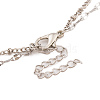 Alloy Double Layer Necklaces for Women NJEW-L123-01P-3