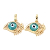 Brass Micro Pave Cubic Zirconia Pendants ZIRC-F136-09G-05-2