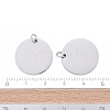 Anti-Tarnish 304 Stainless Steel Pendants STAS-I311-32H-P-4