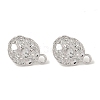 Brass Studs Earrings Findings KK-K371-09P-2