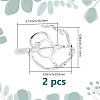 2Pcs Adjustable Brass Finger Rings Components FIND-GO0002-77C-2