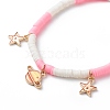 3Pcs 3 Styel Glass Seed & Polymer Clay Beaded Stretch Bracelets Set BJEW-JB08854-02-7