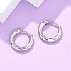 Tarnish Resistant 304 Stainless Steel Huggie Hoop Earrings EJEW-F111B-13mm-P-5