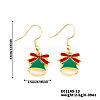 Christmas Theme Brass Dangle Earrings IP2522-13-1