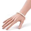 Natural Baroque Keshi Pearl Beaded Stretch Bracelet for Women BJEW-JB08910-3